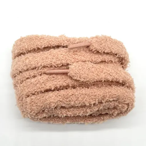 Lacets Fluffy Corail