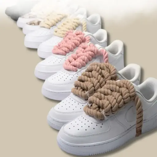 AF1 Blanche Gros Lacets